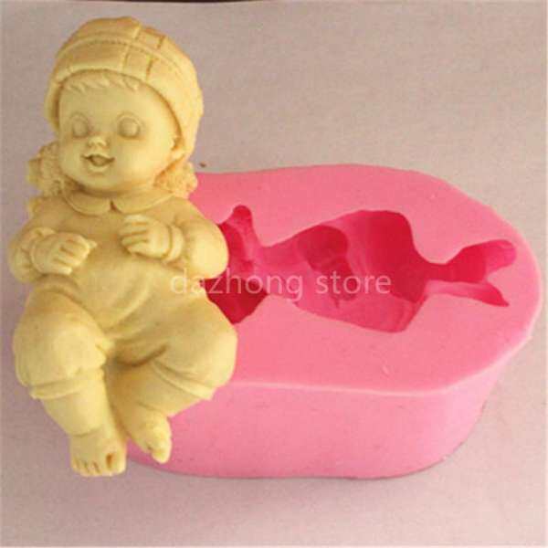 DZS 3D Bé Xà Phòng Khuôn Fondant Khuôn Bánh Trang Trí Khuôn