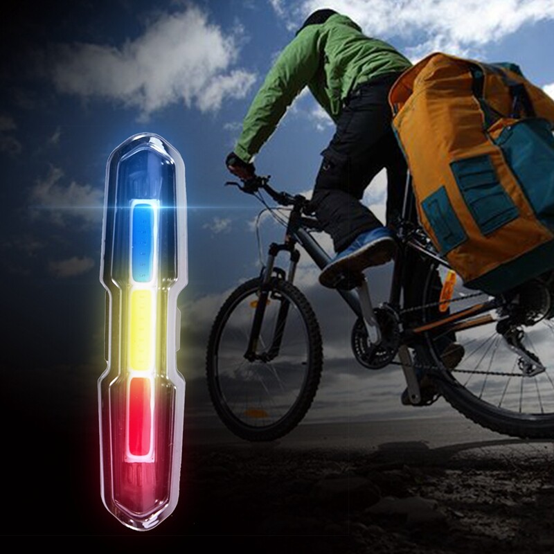 USB Rechargeable Front Rear Bicycle Light Lithium Battery LED Bike