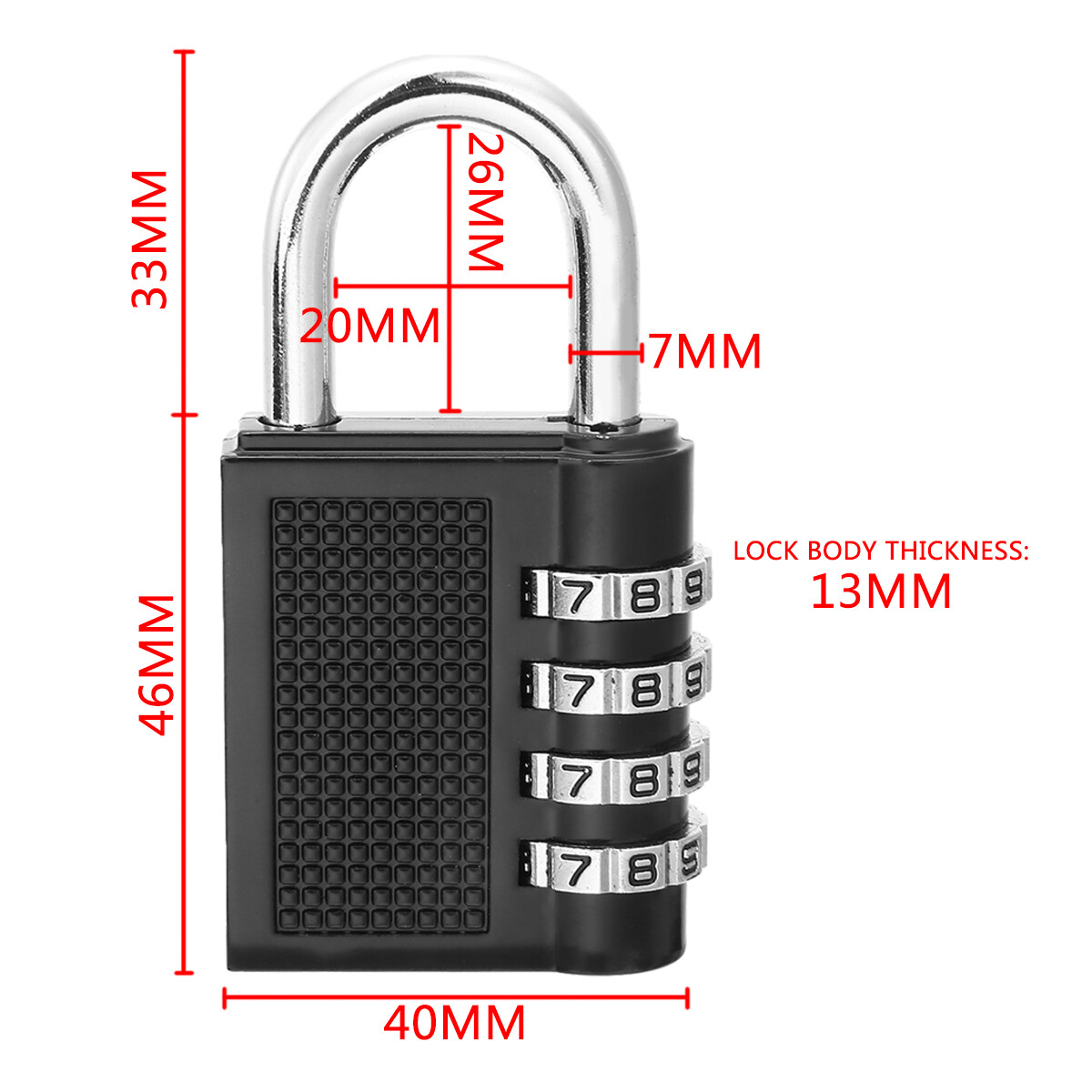 New Weatherproof Security Padlock Outdoor Heavy Duty 4-Digit Combination Lock