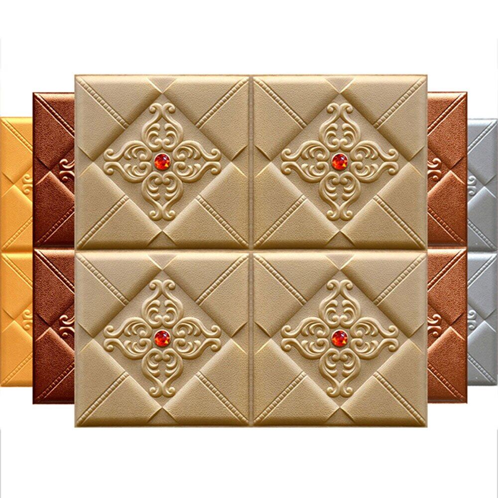 3d Stereo Wall Stickers Bedroom Bedside Living Room TV Background Wall Paper Warm Soft Package Decoration Self-adhesive Waterproof and Moisture-proof Wallpaper