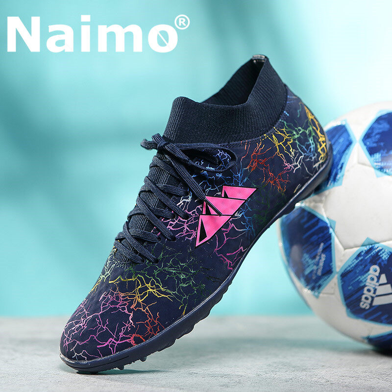 Naimo High Neck Futsal Shoes (TF 34-44) Futsal Field Shoes Turf Football Shoes / Soccer Shoes
