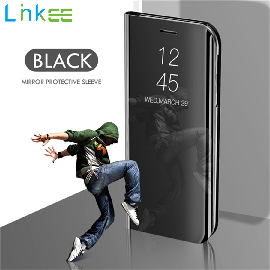 For samsung galaxy s24 s23 s22 s20 s21 plus ultra fe note 20 phone case, smart clear view cover flip stand mirror casing