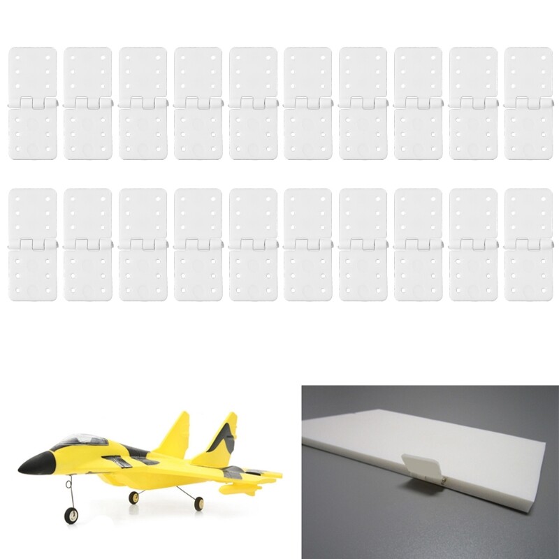 20pcs Hinge Linker Plastic Small for RC Airplane Aircraft Helicopter Fixed Wing Model Support
