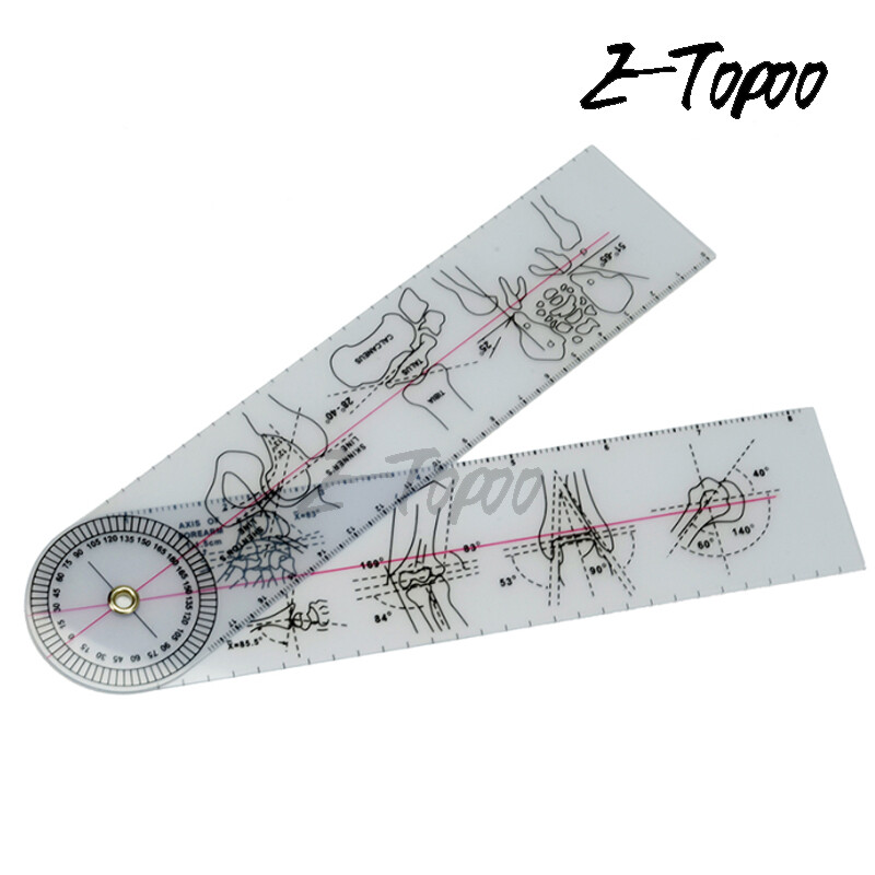 8Inch Goniometer Angle Ruler Rule Joint Orthopedics Tool Instruments Plastic Protractor