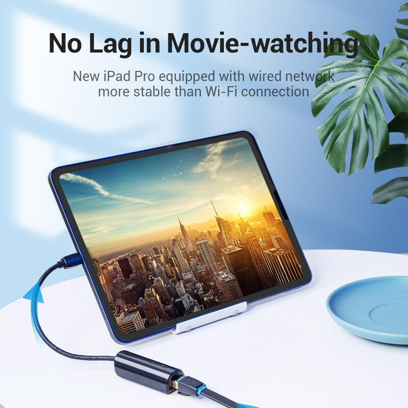Vention Bộ Chuyển Đổi USB Type C Sang Gigabit Ethernet Áp Dụng Cho Giao Diện USB C Hỗ Trợ Tốc Độ Cực Nhanh 1000Mbps Cho Apple Macbook HuaWei Matebook Lenovo Notebook XiaoMi USB 3.1 USB C Sang Bộ Chuyển Đổi Ethernet Digibit
