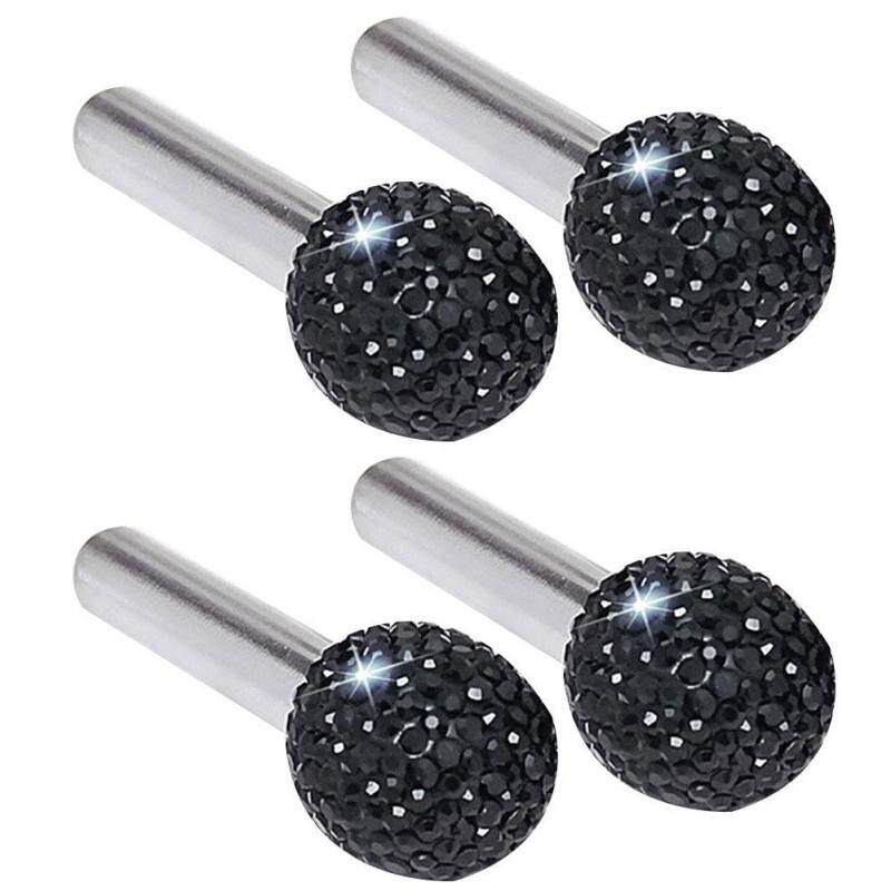 Chaotui®2 Chiếc Kim Cương Giả Sáng Bóng Núm Khóa Cửa Nội Thất Xe Hơi Xe Hơi Chốt Kéo Trang Trí