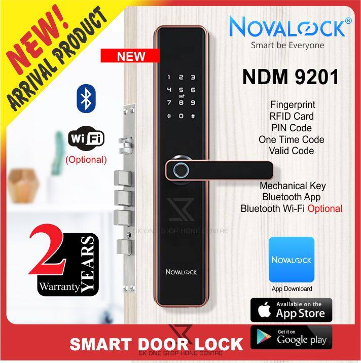 Novalock NDM 9201 Bluetooth APP SMART Fingerprint DIGITAL DOOR LOCK
