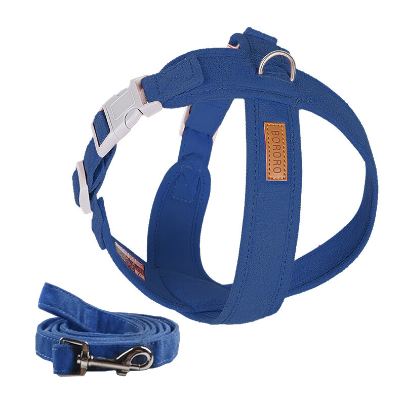 HamshMoc Soft Dog Harness and Leash Set Adjustable Pet Harness Comfortable with Easy Control Handle for Small Medium Dogs