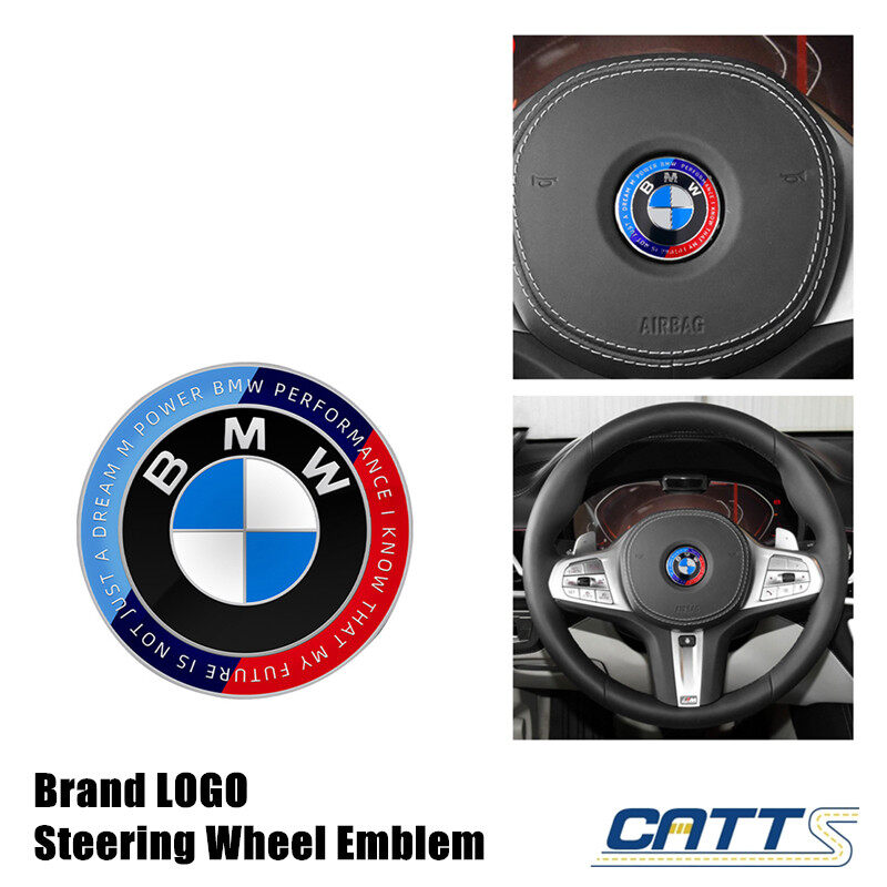 Bmw 50th Anniversary Logo Car Steering Wheel Center Emblem Badge Sticker For Bmw X1 X3 X5 X7 3 5