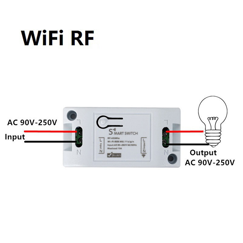 [Flash Sale] WiFi Smart Switch Timer DIY Wireless Switch Voice Control Smart Home Automation