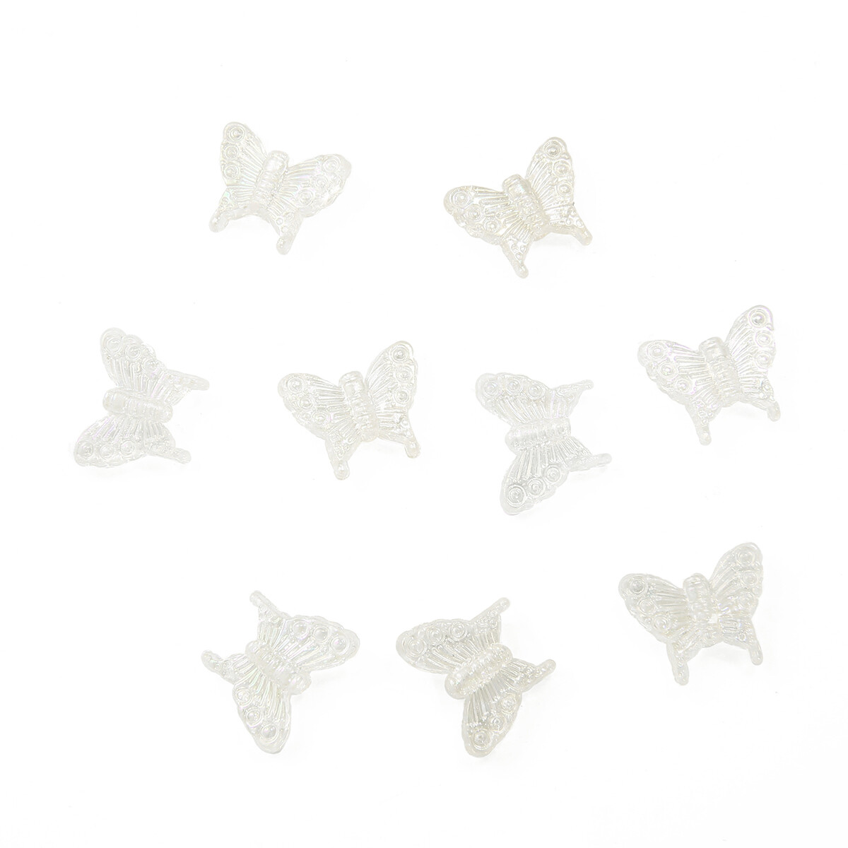 20pcs/Bag Small Butterfly Shape Beads Multiple Colour Charms Acrylic Loose Spacer Beads For Jewelry Making Handmade DIY Accessories
