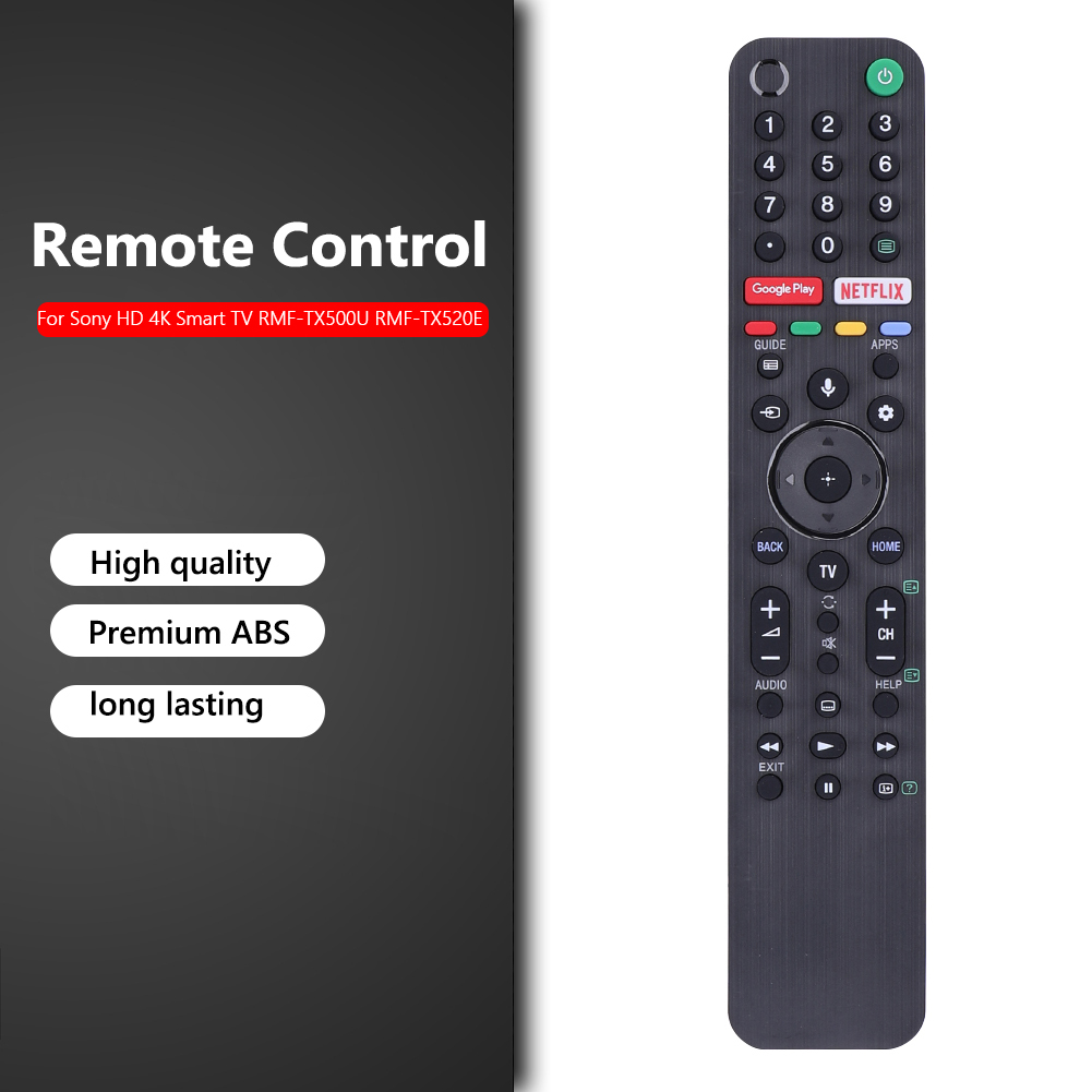 Replacement Remote Control for Sony HD 4K Smart TV RMF-TX500U RMF-TX520E