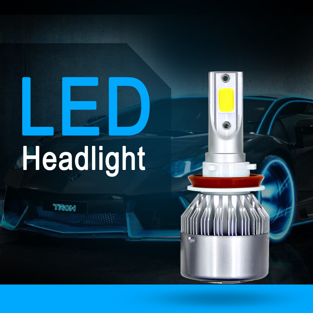 2Pcs C6 Led Car Headlight H11 H8 H9 110W 8000lm Headlamp Fog Lights Auto Lamps H7 H4 COB Chip Bulb 12V 24V