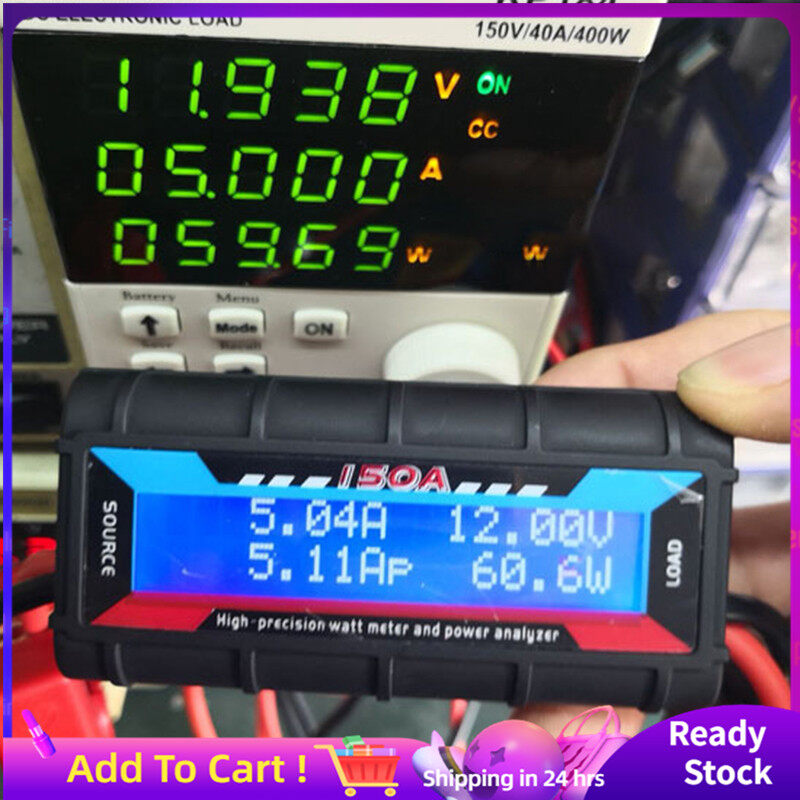 【ลดกระหน่ำ】Simple DC Power Analyzerวัตต์โวลท์-แอมป์มิเตอร์100/150A ...