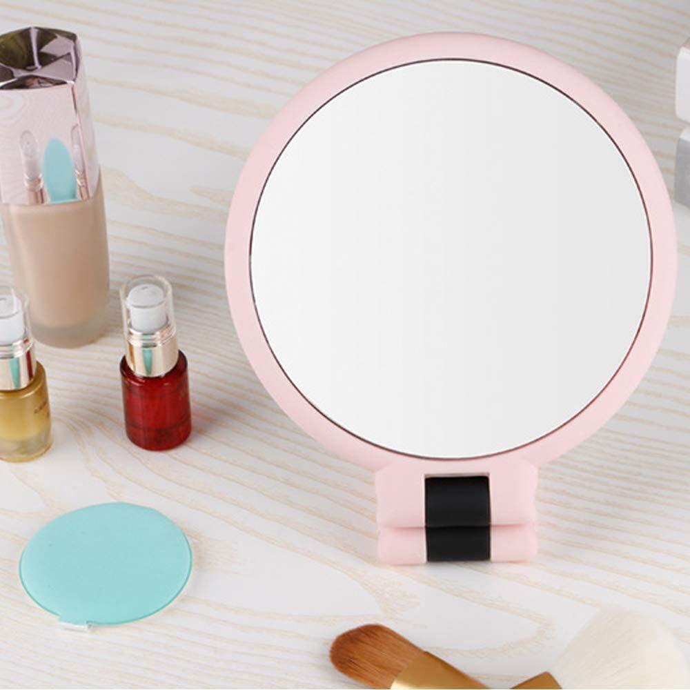 2/5/10x Magnifying Gương Gương Cầm Tay Du Lịch Gấp Cầm Tay Gương Hai Mặt Bệ Trang Điểm Gương Với 1/10x Độ Phóng Đại