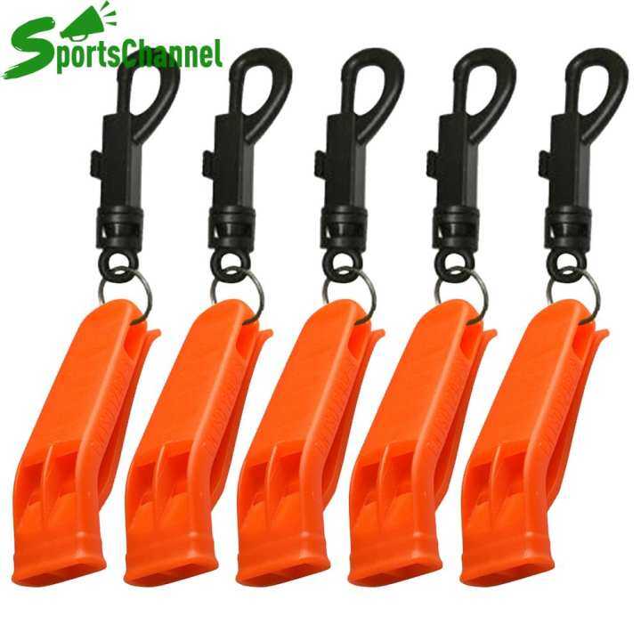 1/5/10pcs Plastic Whistle Camping Hiking Whistle with Clip Survival