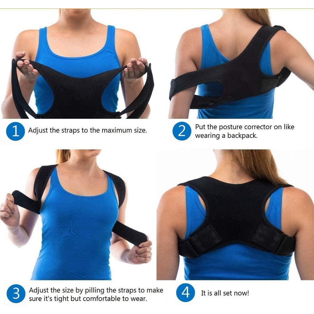 1Pcs Back Posture Corrector Belt Adjustable Clavicle Spine Back Shoulder Lumbar Posture Correction for Women Men