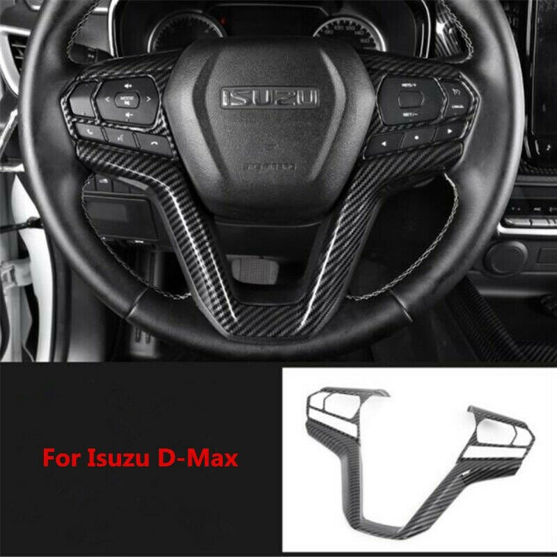 Zr for carbon fiber car steering wheel decor cover trim for isuzu d-max dmax 2021 2022