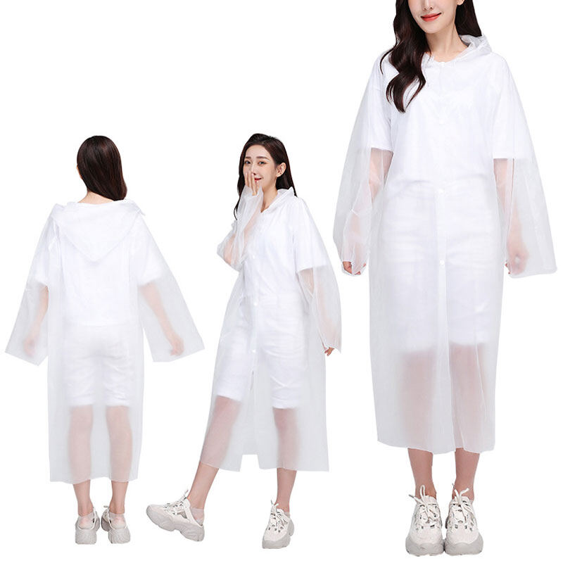 IEF raincoat with hat set front button super convenient, material thick mellowed convenience