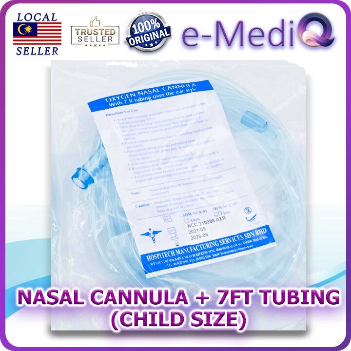 OXYGEN NASAL CANNULA [HOSPITECH] 7FT 1PCS Sizes Adult / Child (Exp