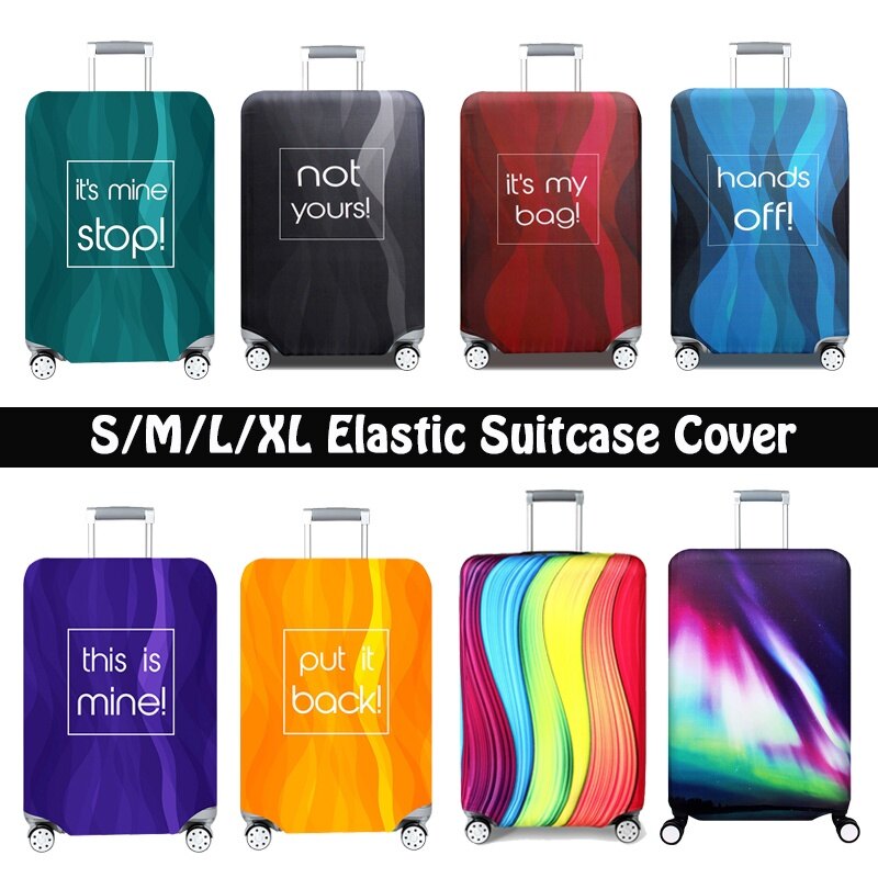 Luggage Case Suitcase Protective Cover Multi color collocation Pattern Travel Elastic Luggage Dust Cover Apply 18-28 Suitcase
