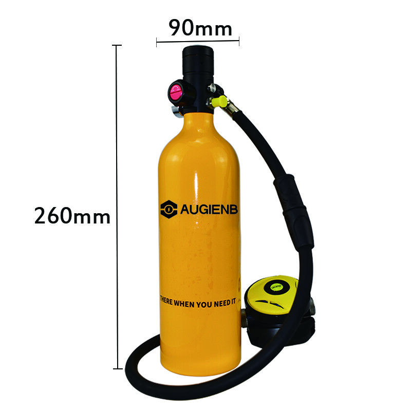AUGIENB 1L Portable Mouthpiece Oxygen Cylinder Scuba Diving Tank Refill