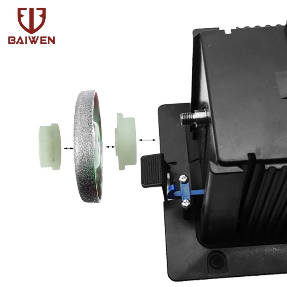 BAI WEN Bánh Mài Kim Cương 50Mm 2 Inch 150/180/360 Grit Đĩa Mài Đá Cốc Bánh Mài Cắt Góc Phụ Kiện Dụng Cụ Quay 2/5/6 Cái