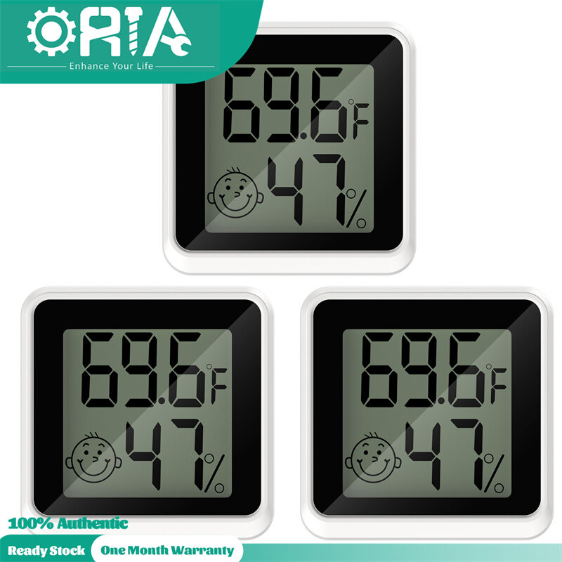 ORIA Termometer Dalam Ruangan, Pengukur Kelembapan Digital Higrometer