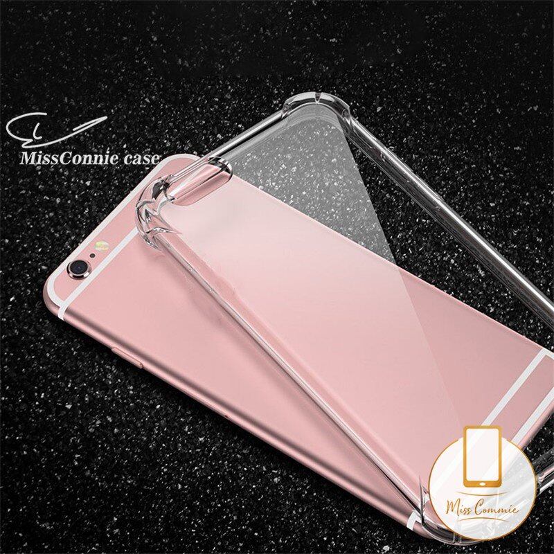 Compatible for iPhone 11 6 6s 7 8 plus 12 Pro Max 12Mini Transparent Clear Shockproof Soft TPU Back Cover Case