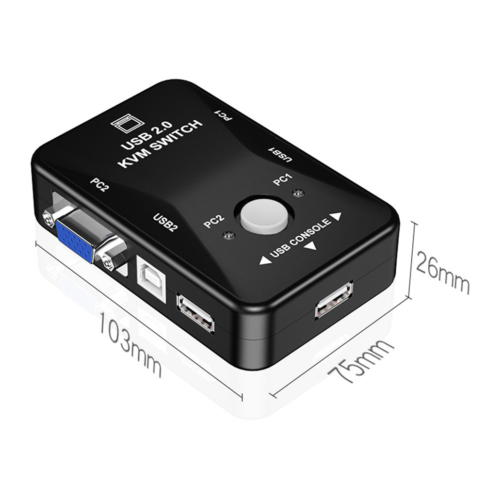 Vga kvm switcher 4 7 ports in 1 out 1080p vga splitter box for sharing keyboard mouse monitor
