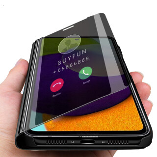 Đối Với Samsung Galaxy A52 A72 5G Trường Hợp Ốp Từ Tính Lật Gương Thông thumbnail