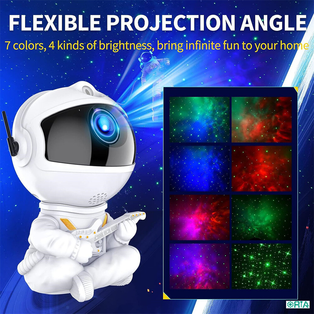 ORIA Star Projector Night Lamp USB Starry Sky Projector with Remote Timer Adjustable Design Astronaut Projector Nebula Galaxy Night Light Projector Nice Gift for Children Adults Baby Bedroom Study Room and Game Room