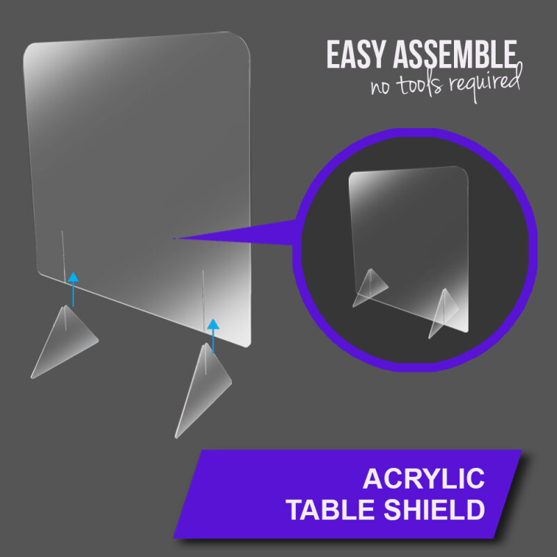 1 set anti virus clear acrylic table divider/ shield for protection