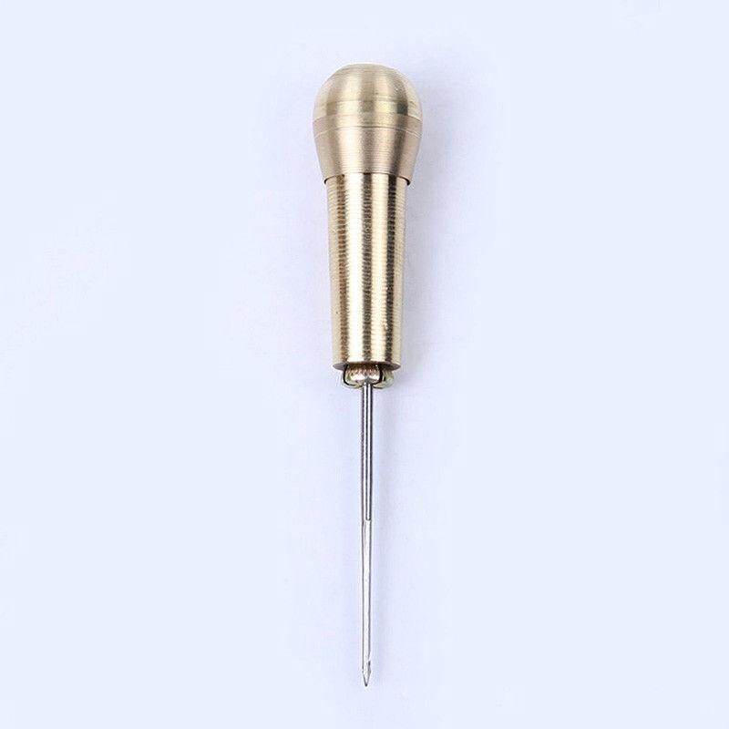 1sets Sewing Shoe Repair Tool Awl Leather Craft Kit Tools with Copper Handle Cone Needle