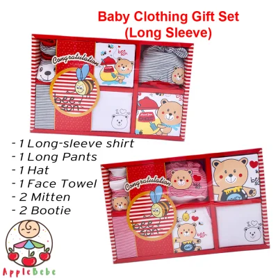 AppleBebe Beeson Newborn Premium Baby Clothing Gift Set Wear Cloth Long Sleeve Shirt Hadiah Baju Pant 81290