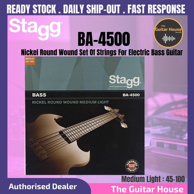Stagg BA-4500 Jeu de cordes basse Nickelé 