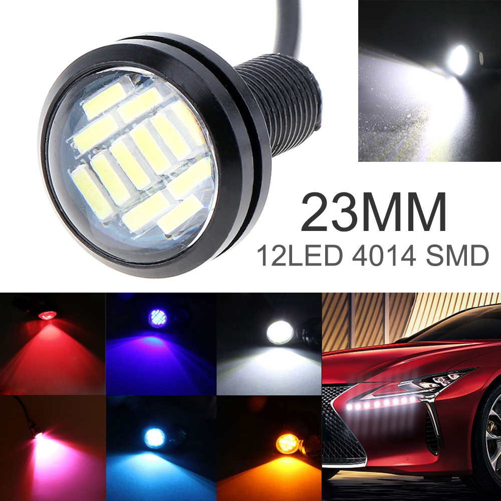 Movflax 23mm eagle eye light 5730 smd 12 led lights car fog drl bulb reverse backup parking signal lamp