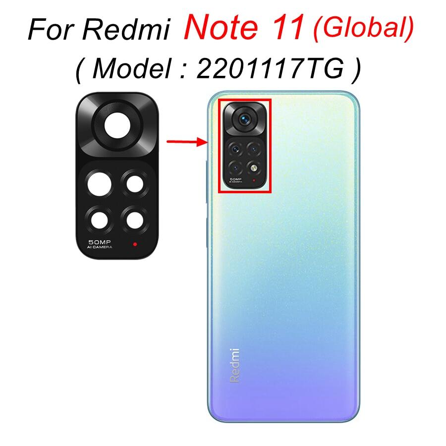 For Xiaomi Redmi Note 11 11S 11T Rear Back Camera Glass Lens With Frame Replacement Note11 Pro Plus 5G 11E Global 21091116AI