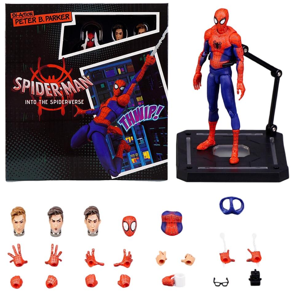 Special offers Marvel Sv Miles Morales Action Figure Spiderman Movable Toys Anime Spider-Man Spider Verse Peter Parker Figurine Kids Gift