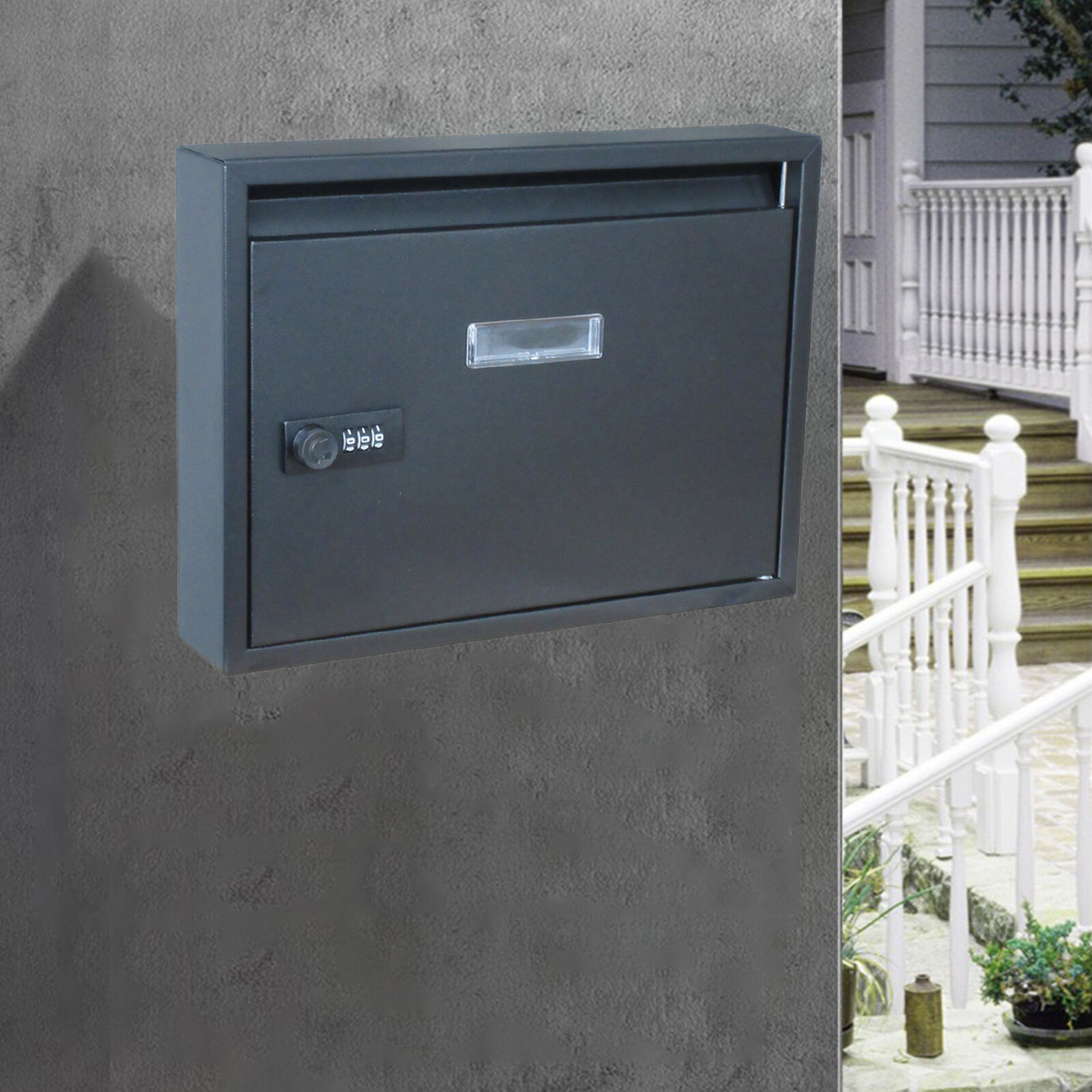 Blesiya Wall Mount Mailbox Mail Box Post Letter Suggestion Box Decoration