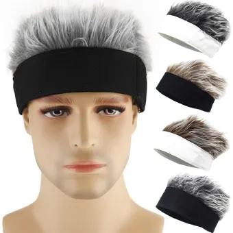 1 Fashion Hiphop Funny Men Women Fake Hair Hat Beanie Hat Unisex