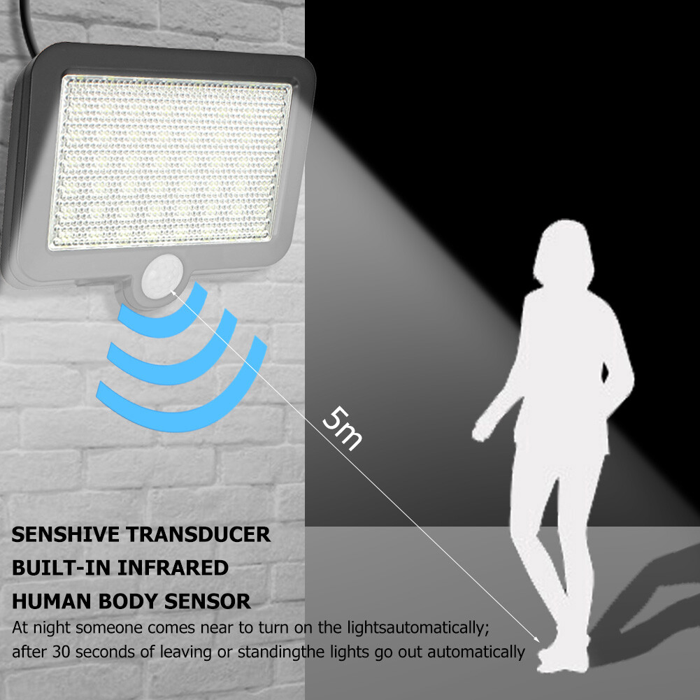 120LED Solar Split Lamp COB Waterproof Motion Sensor Outdoor Night Lighting