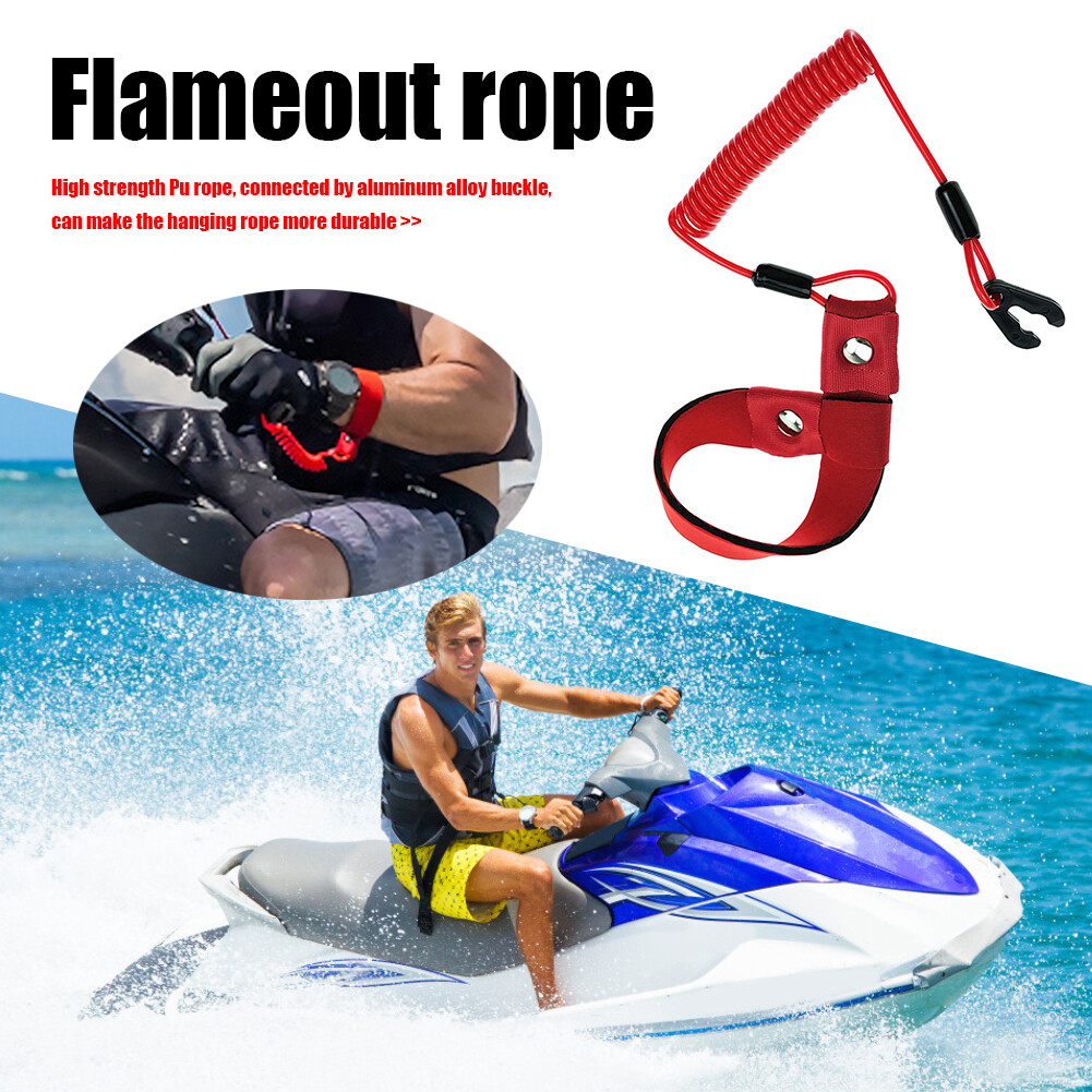 Boat Outboard Engine Motor Lanyard Kill Stop Switch Safety Tether Wear-resistant for Yamaha