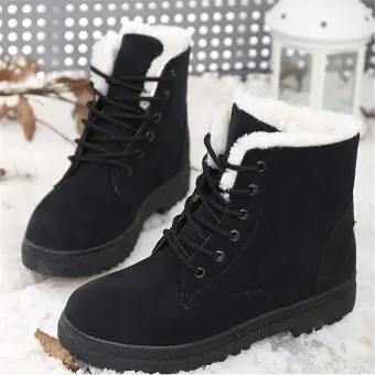 ladies flat lace up ankle boots