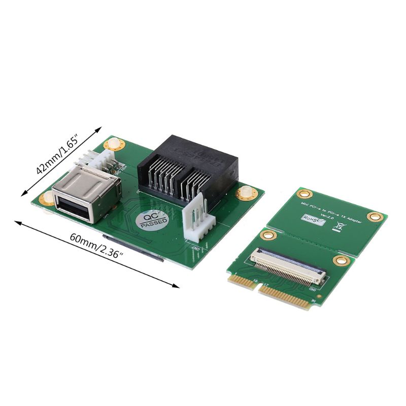 Thẻ Riser USB PCIE To PCI-E Express X1 + Mini Với Cáp FFC Khe 90 Độ Tự Làm Tốc Độ Cao