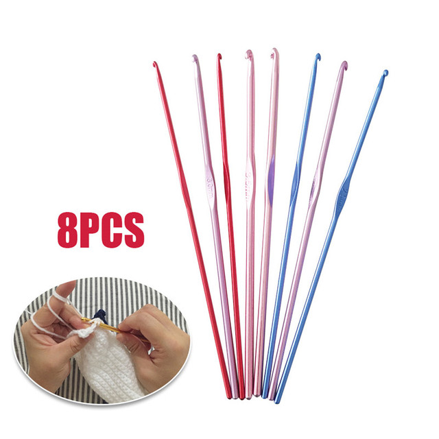 8 Chiếc Kim Đan Oxit Nhôm Bộ Kim Đan Móc Đan Móc