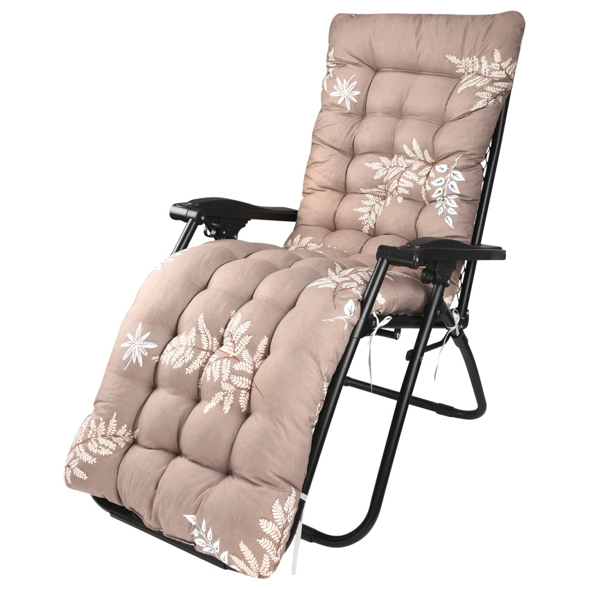 ≮610≯Sun Lounger Cushion Pads Replacement Sunbed Cushion Thick Garden Lounger Pad With Non-Slip Top Cover And Tie RopeGarden Patio Beach High Back Chair Cushion For Indoor Outdoor Travel Holiday