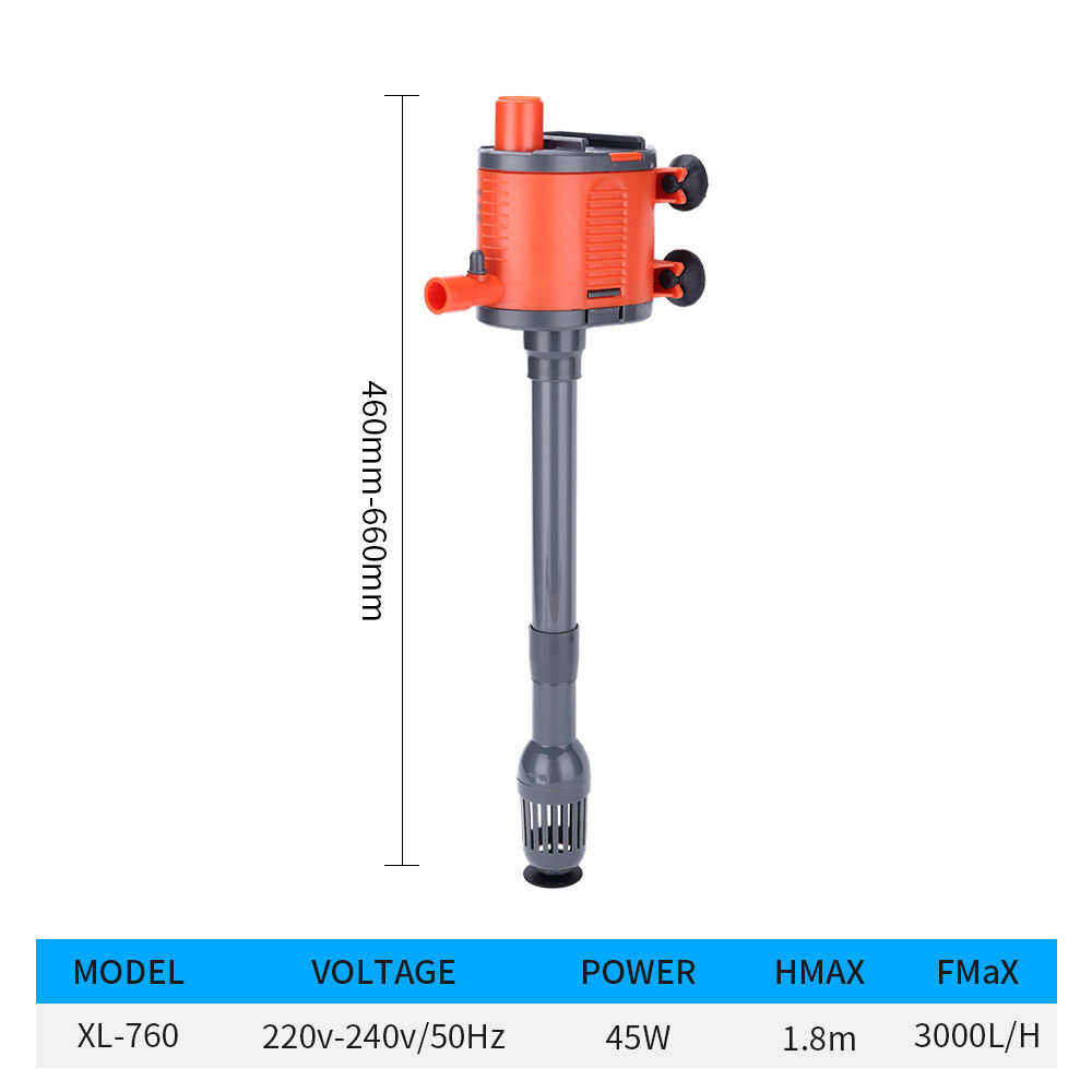 Emango Fish Tank Fish Turtle Aquarium Water Pump Filter Fish Tank Pump Oxygenation Filter Water Cycle Three-In-One