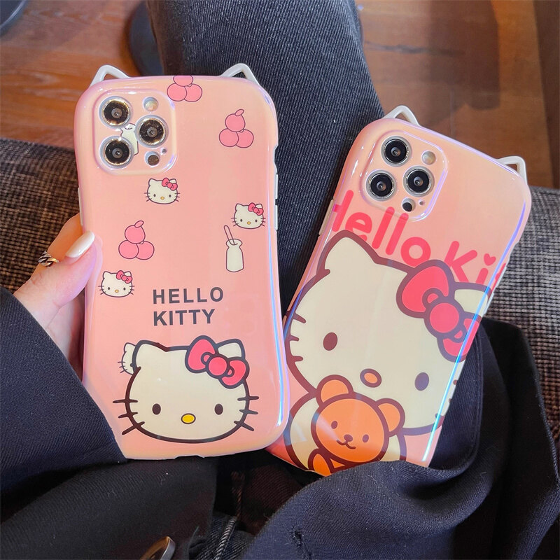 Cute Kitty Cat Pattern Phone Case for IPhone 11 12 13 Pro Max Case Cartoon Cute Phone Case for IPhone 7 8 Plus XR Xs Max Back Cover