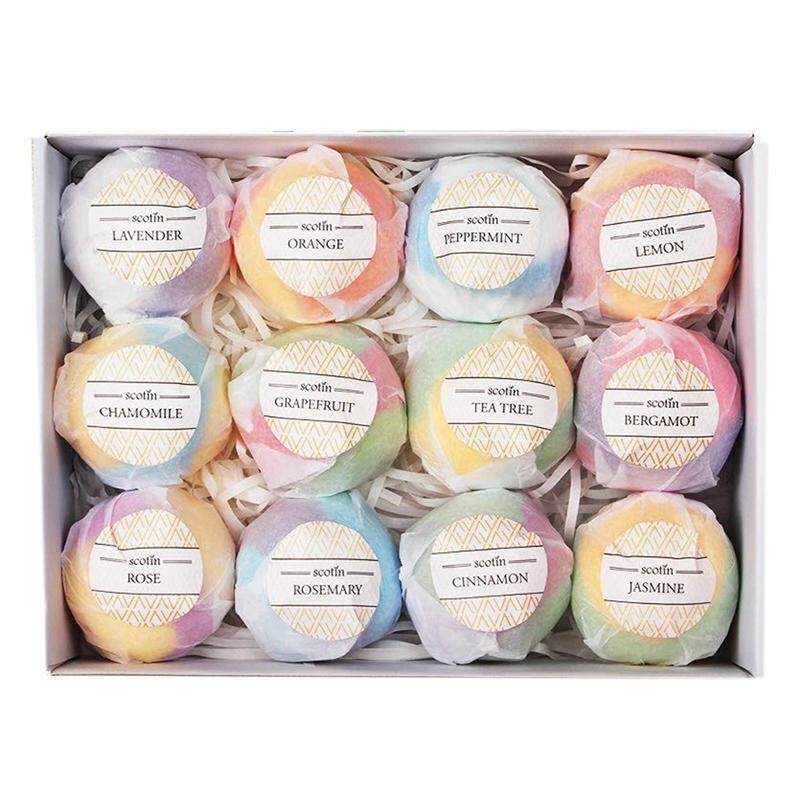 Buy Bath Bombs Gift Set - 12 Handmade Fizzies For Women - Perfect For Bubble & Spa Bath- Essential And Fragrance Oils For Moisturizing Dry Skin Singapore